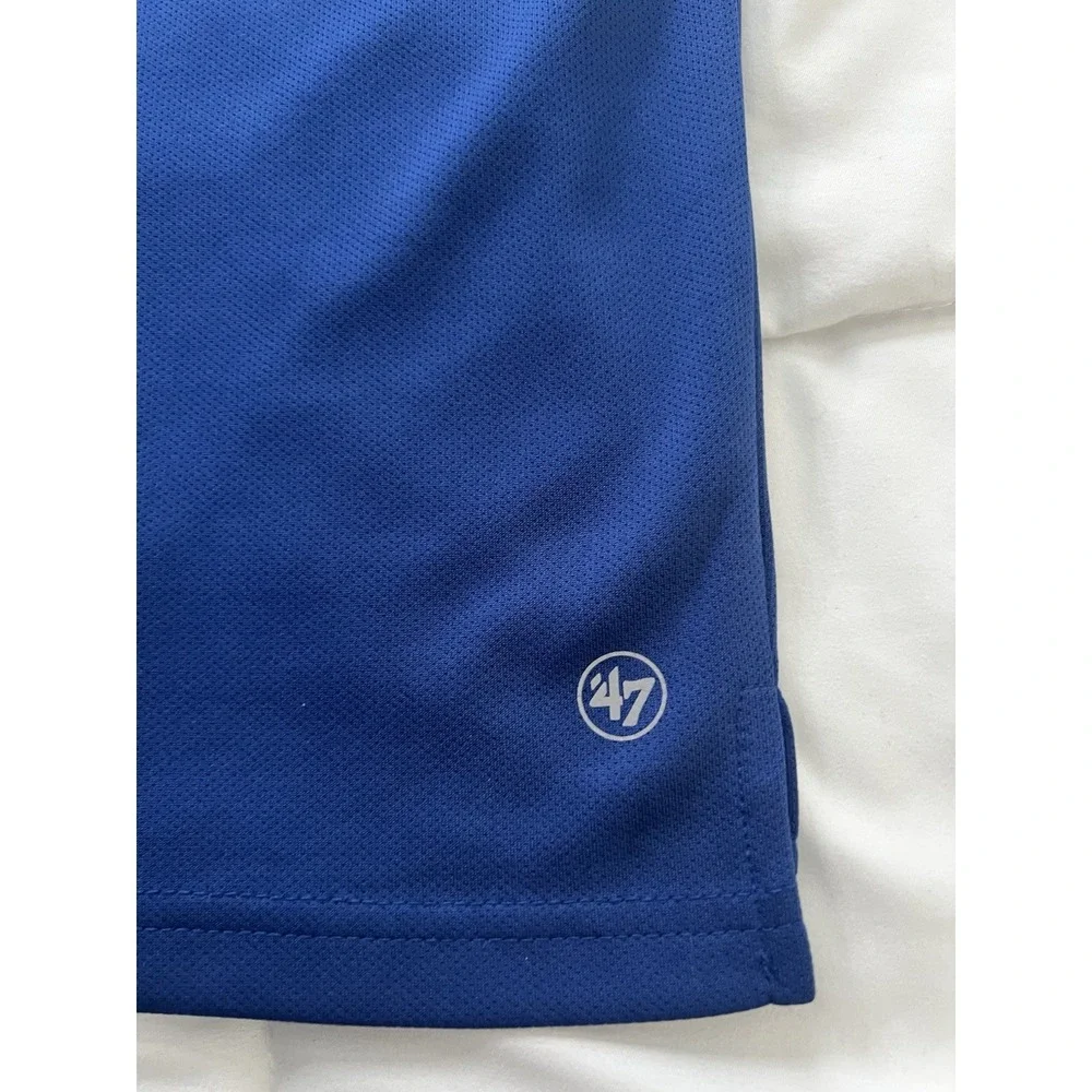 Kansas City Royals 47 Brand Polo Shirt Mens Medium Blue KC MLB (188)
